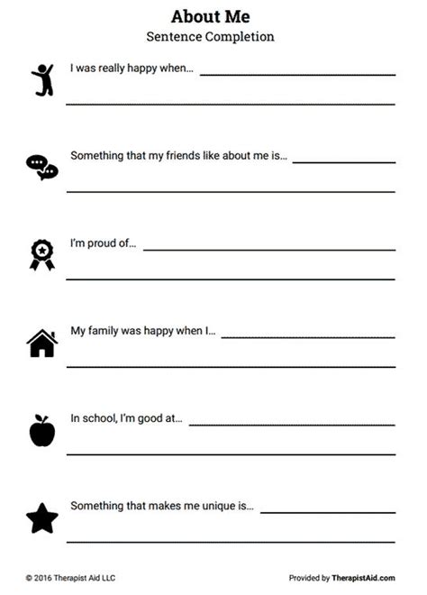 Free Printable Therapy Worksheets Pdf