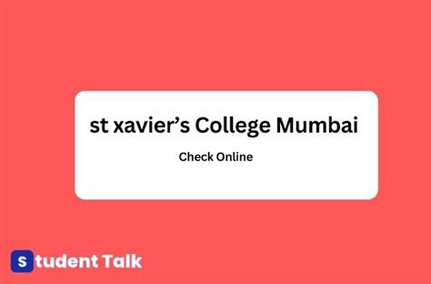 2024 St Xaviers Mumbai Fyjc Science Arts And Commerce Cut Offs