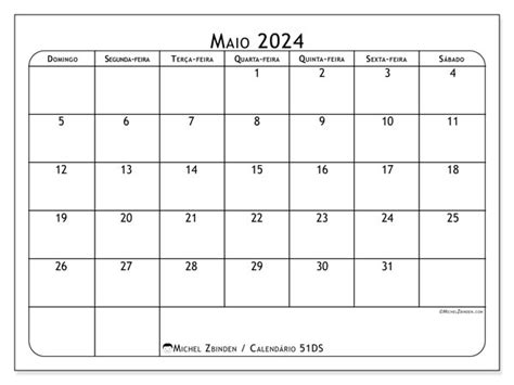Calendário de maio de 2024 para imprimir 54SD Michel Zbinden MO