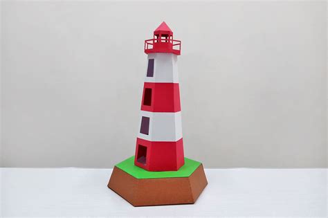 Diy Lighthouse Model 3d Papercraft By Paper Amaze Thehungryjpeg