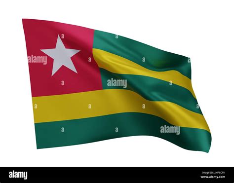 3d Illustration Flag Of Togo Togolese Republic High Resolution Flag