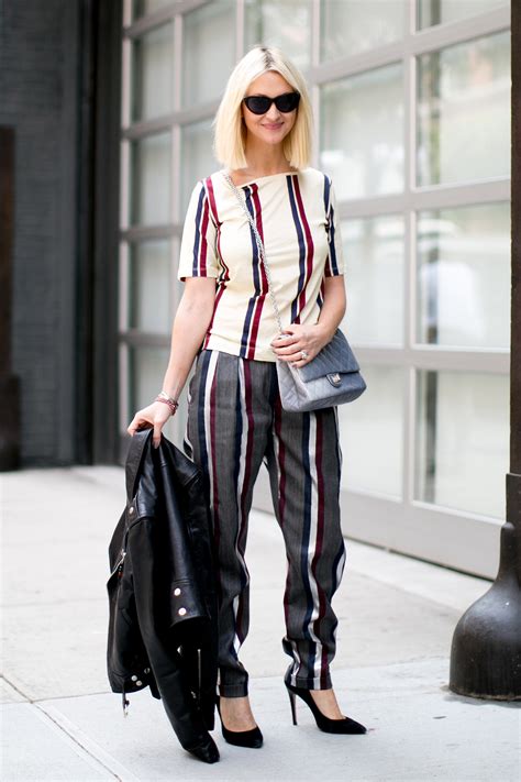 zanna roberts rassi was stripe happy from head to toe hot shots the best street style at