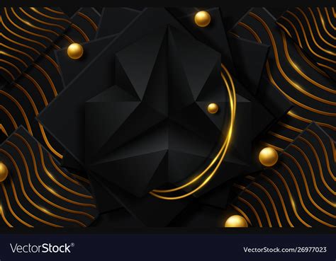 Abstract Black And Gold Background Royalty Free Vector Image