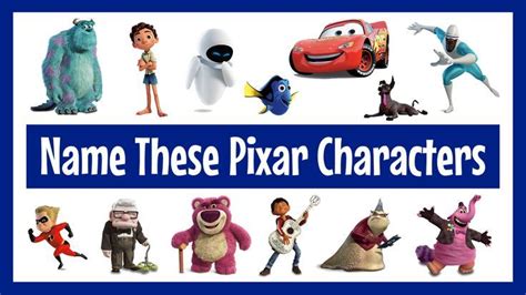 Pixar Character Quiz Video Trivia Round Pixar Characters Disney Pixar Characters Pixar