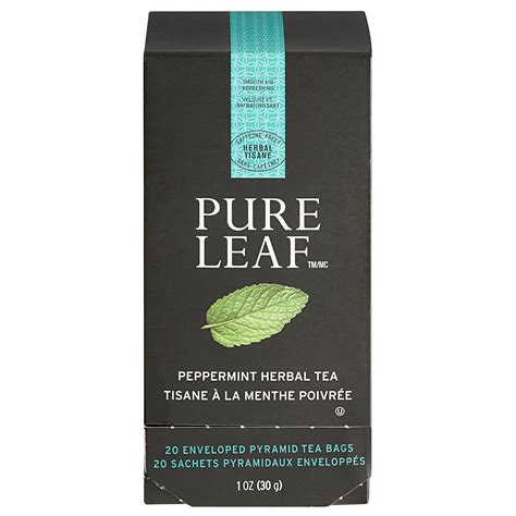 Pure Leaf Peppermint Herbal Pyramid Tea Sachets 20box