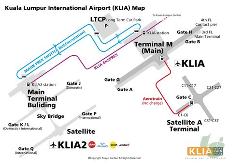 As the country's gateaway to the world, it houses 71 retail, 24 food and beverage, and four entertainment outlets. Easy to understand Kuala Lumpur Intl Airport(KLIA) Map - Tokyo Garden.