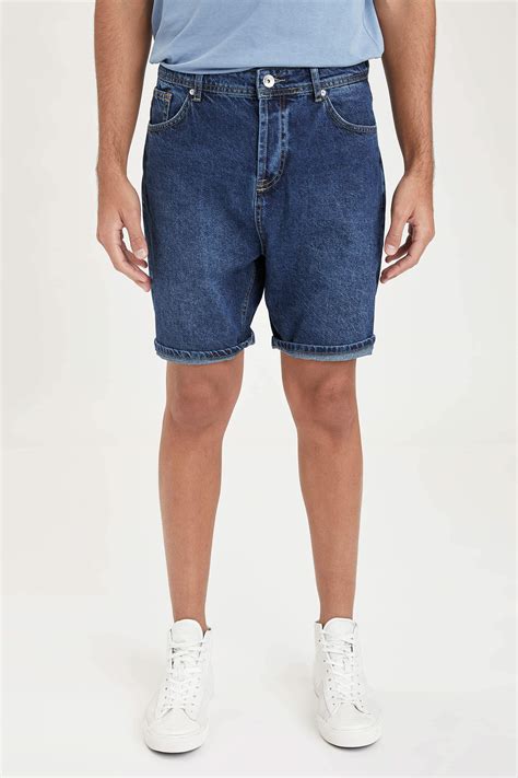 Blue Man Loose Fit Denim Bermuda Shorts 1946500 Defacto
