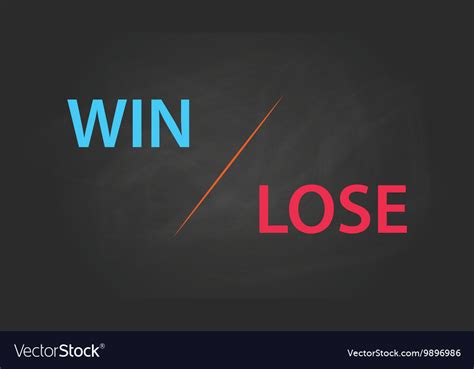 Win Or Lose Solution Concept Written On The Text Vector Image