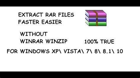 How To Extract Rar Files Without Winrar And Winzip Youtube