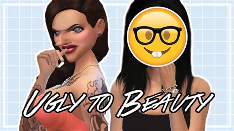 The Sims 4 Create A Sim Ugly To Beauty Challenge Youtube