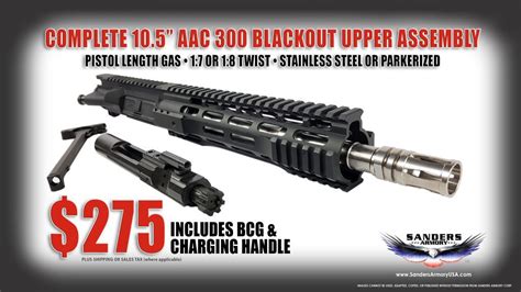 Complete 105 300 Aac Blackout Stainless Steel Upper Assembly 300