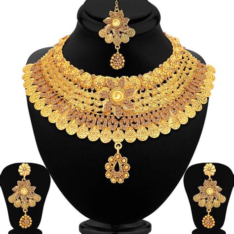 Gold Pearl Necklace Sets Sukkhi Online Private Limited 3071492