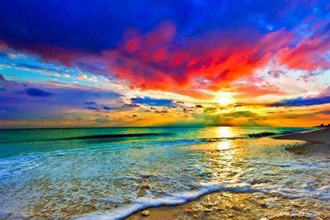 Stunning Red Ocean Sunset Artwork For Sale On Fine Art