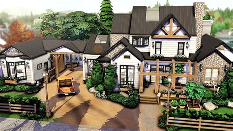 Basegame Modern Farmhouse The Sims 4 Speed Build No Cc Youtube