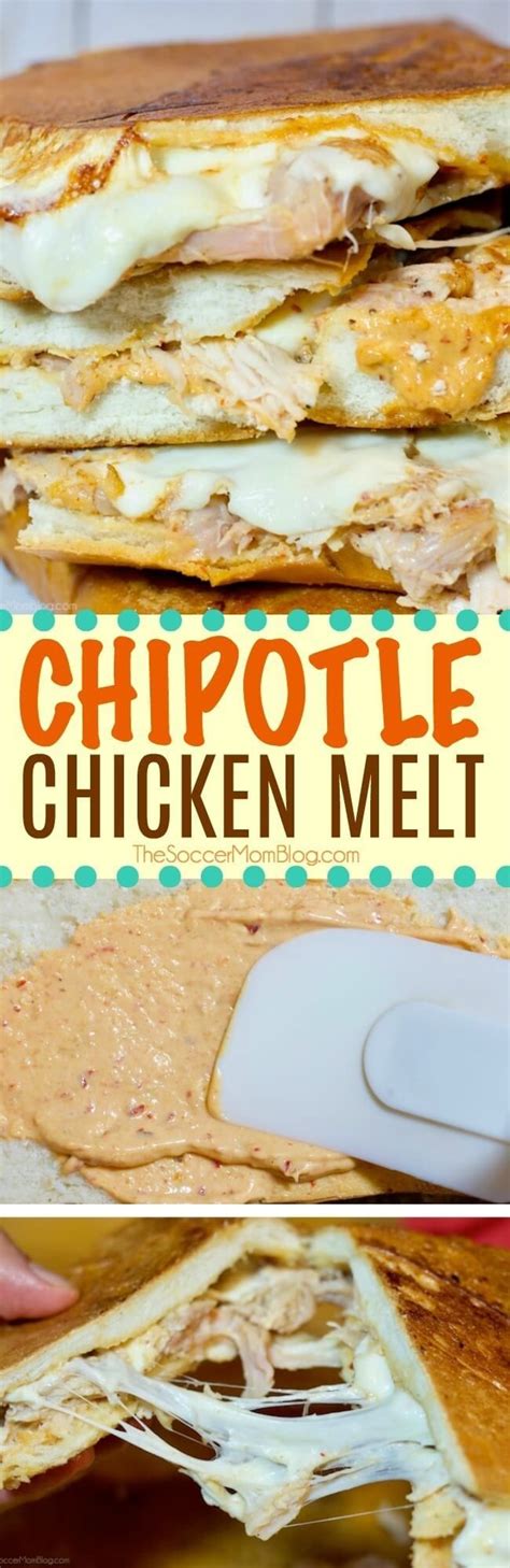 Chipotle Chicken Melt Recipe Chicken Melts Chipotle Chicken Food