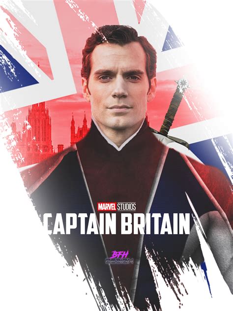 Henry Cavill As Captain Britain Movie Poster Rmarvelstudios