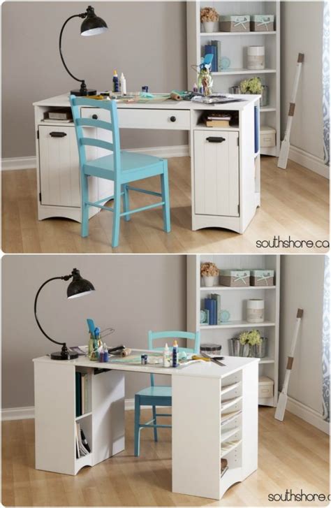 This simple ikea hack craft room table will make all of your craft room/home office dreams come true for about $160! Craft Tables You Can Buy Instead of DIY