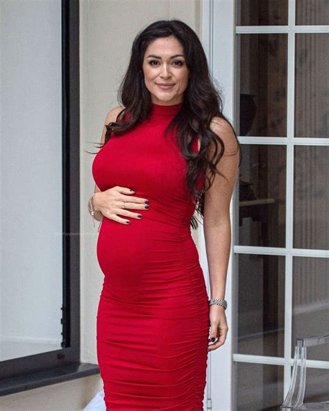Casey Batchelor Shows Off Her Baby Bump In A Red Dress 14 Photos