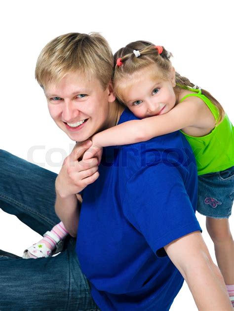 Vater Mit Seiner Tochter Stock Bild Colourbox
