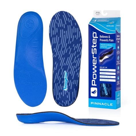 Powerstep Pinnacle Full Length Orthotic Shoe Insoles With Neutral Arch Support For Plantar