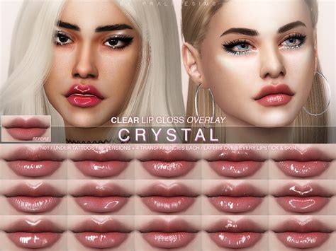 The Sims Resource Crystal Clear Lipgloss Pack N01