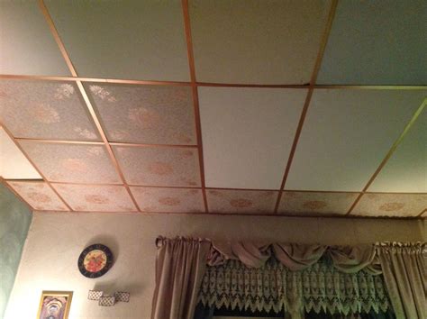 How To Create A Dramatic Statement With Painted Ceiling Tiles Ceiling