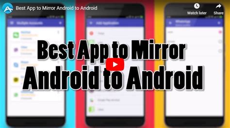 Great Tips On How To Mirror Android To Android Android Screen Sharing