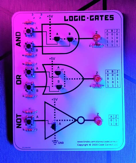 Logic Gates Learning Kit 2 Transistors Etsy Uk