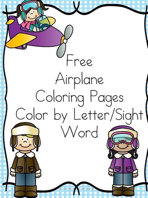 Airplane Coloring Pages Color By Lettersight Word
