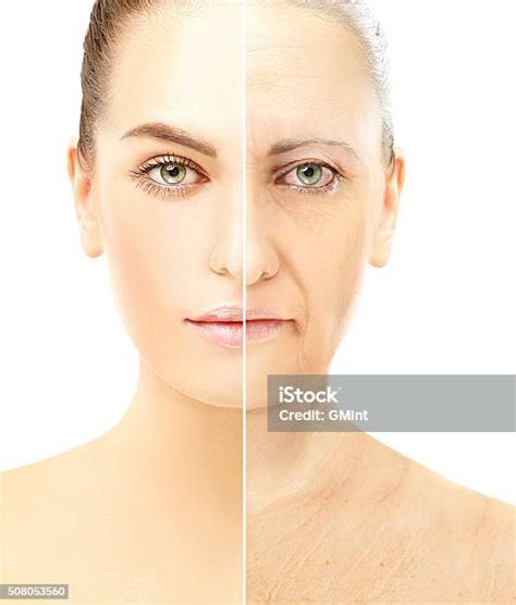 顔の老化プロセスの少女と若い女性にリンクルズ 1人のストックフォトや画像を多数ご用意 1人 アンチエイジング シニア世代 Istock