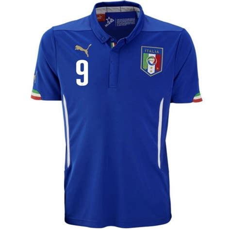 Italy National Team Home Football Shirt 201415 Balotelli 9 Puma