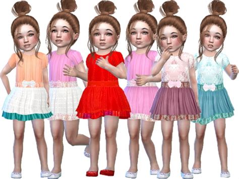 Toddler Pinafore Dress By Trudieopp At Tsr Sims 4 Updates