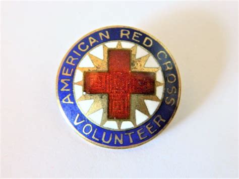 Vintage Wwii Arc American Red Cross Volunteer Enamel Etsy American