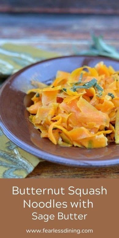 Butternut Squash Noodles In A Brown Butter Sage Sauce Is Peeled Into Ribbons And Sauteed To Make