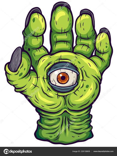 download vector illustration of cartoon zombie hand — stock illustration zombie cartoon