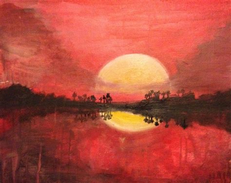 Red Sunset Red Sunset Art Painting