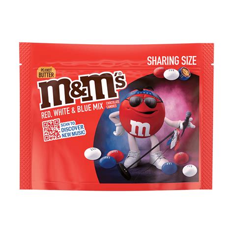 Mandms Peanut Butter Red White And Blue Summer Candy Sharing Size 9 Oz