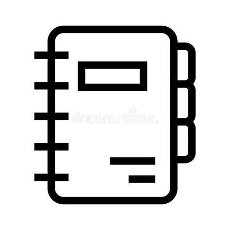 Diary Vector Line Icon Stock Illustration Illustration Of Icon 114929657