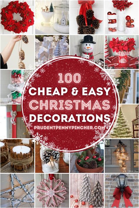 Christmas Decorations With The Words 100 Cheap And Easy Christmas