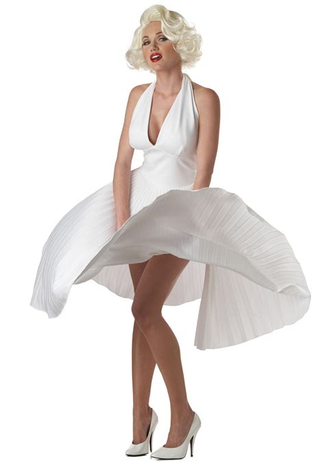 marilyn monroe deluxe white dress costume for women