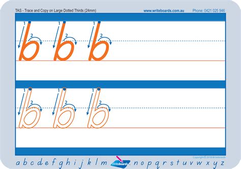 Writing dotted line template worksheet free esl printable. Dotted Third Letter Worksheets - TAS Modern Cursive Font | Writeboards | Children's Writing Board