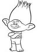 Branch from trolls coloring page. Branch & Poppy from Trolls coloring page | Free Printable ...