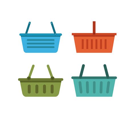 Set Of Shopping Basket Icons 681747 Vector Art At Vecteezy