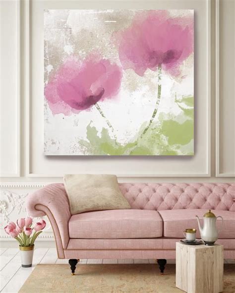 Buy original art worry free with our 7 day money back guarantee. Smiles and Sunshine. Floral Painting, Pink Green Abstract ...