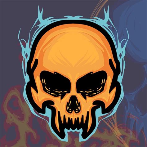 premium vector skull illustration art mascot logo