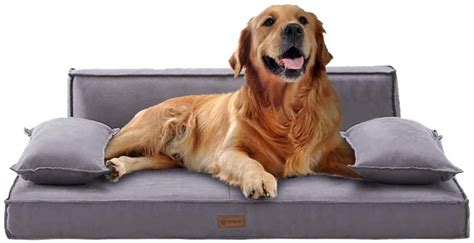 Petbemo Dog Cat Bed Sofa Style Couch With Orthopedic Memory Foam