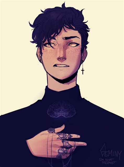 Goth By Gem1ny On Deviantart Character Portraits Guy Drawing