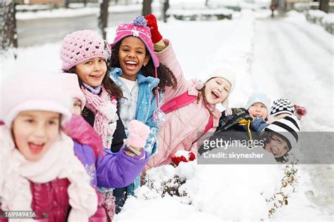 Children Playing In Snow Photos And Premium High Res Pictures Getty