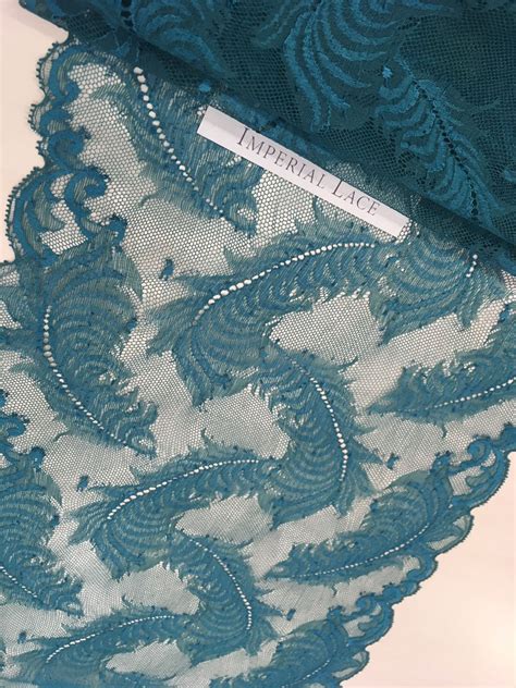 Blue Elastic Lace Trim Lace Trim Lace Fabric From