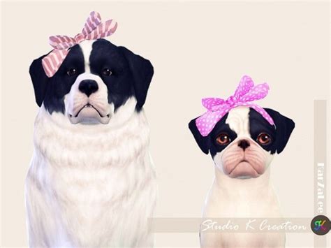 Dog Head Bow By Studio K Creation For The Sims 4 Spring4sims シムズ4